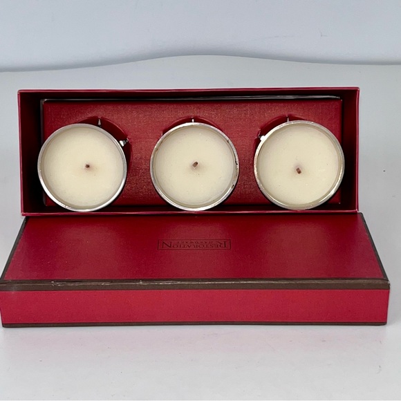 NWOT 2005 Restoration Hardware Votive Candle Set of 3 Silver Plate Holiday Spice - Picture 5 of 11